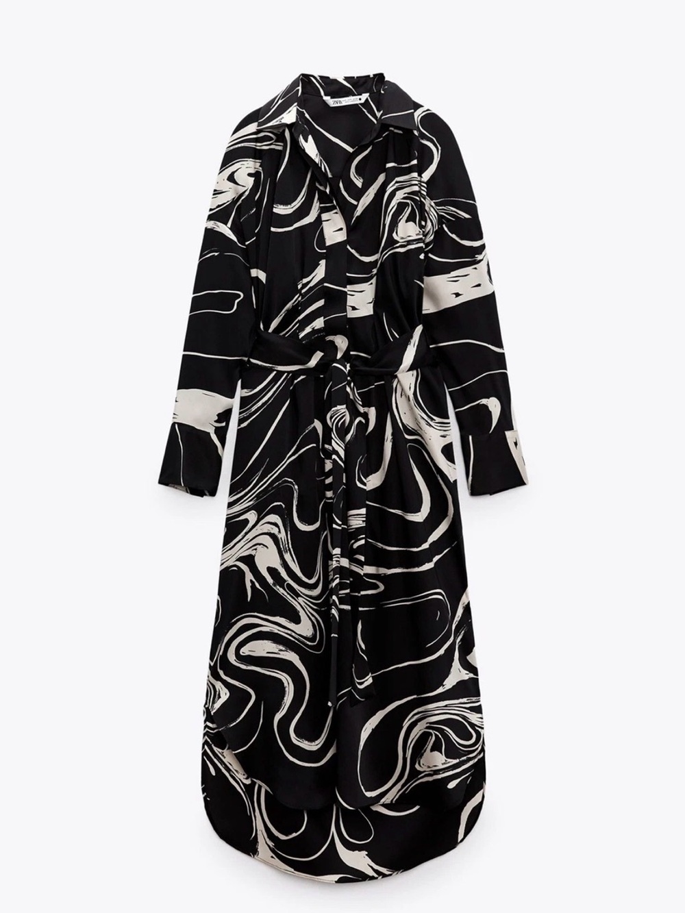 Zara Tailored Shirtdress with Self tie belt
